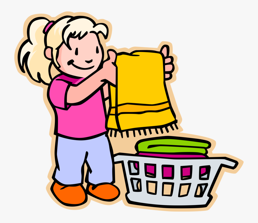 Clip Art Does Laundry Vector Image - Laundry Clip Art, Transparent Clipart