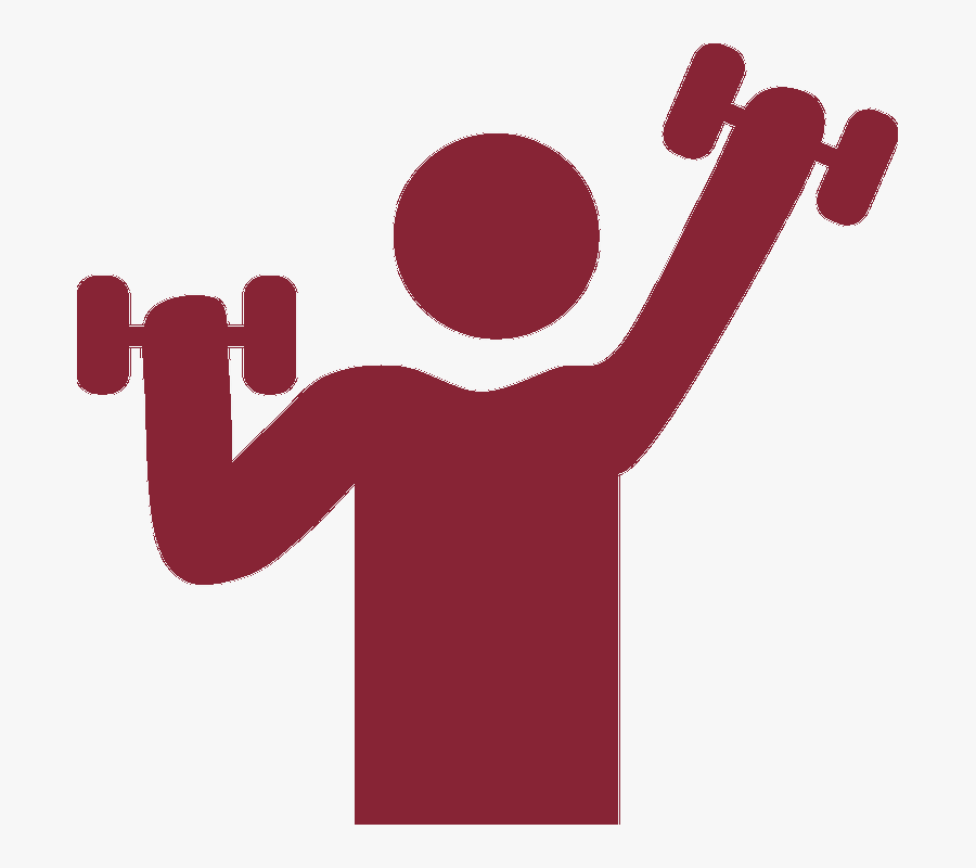 Figure Lifting Hand Weights Icon - Exercise Equipment Clipart Png, Transparent Clipart