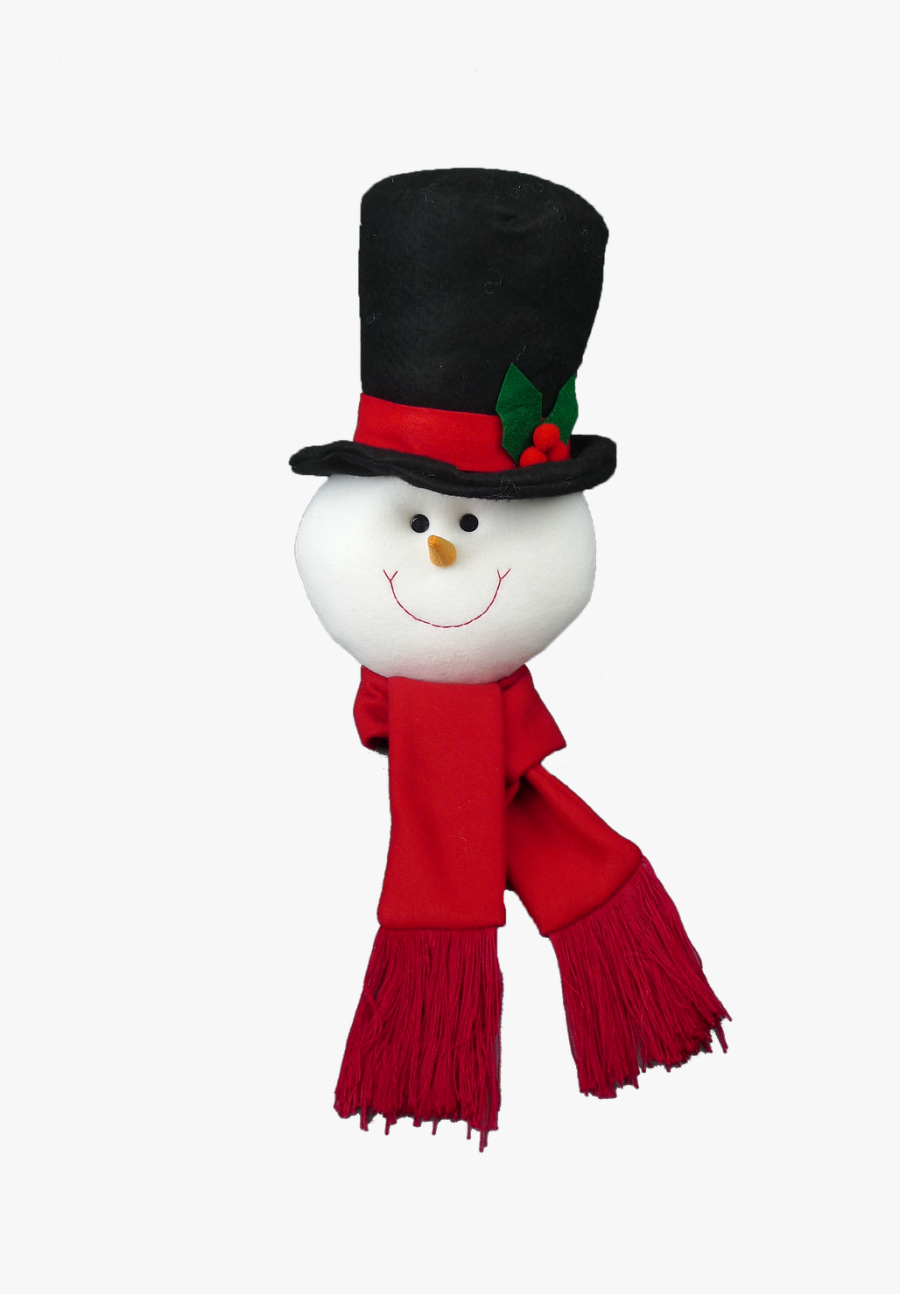 Plush Snowman Head - Cartoon, Transparent Clipart