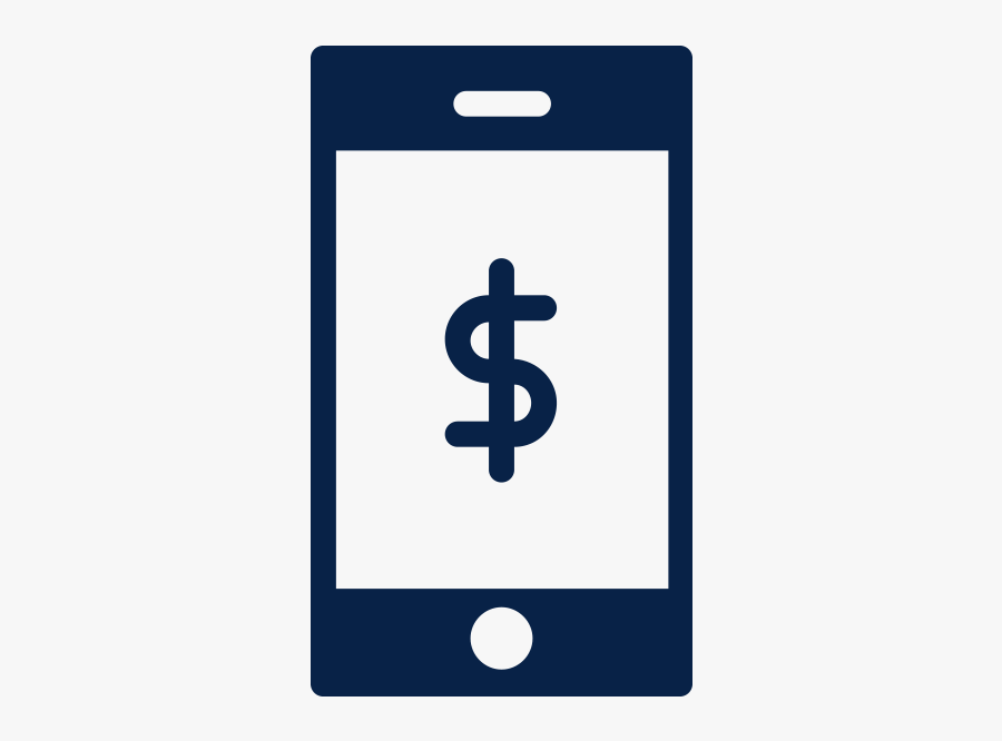 Outline Of Phone For Mobile Banking - Marketing Mobile Banking App, Transparent Clipart