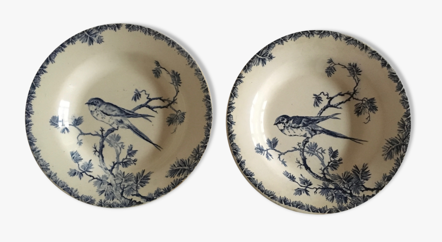 Transparent Empty Plate Png - Blue And White Porcelain, Transparent Clipart