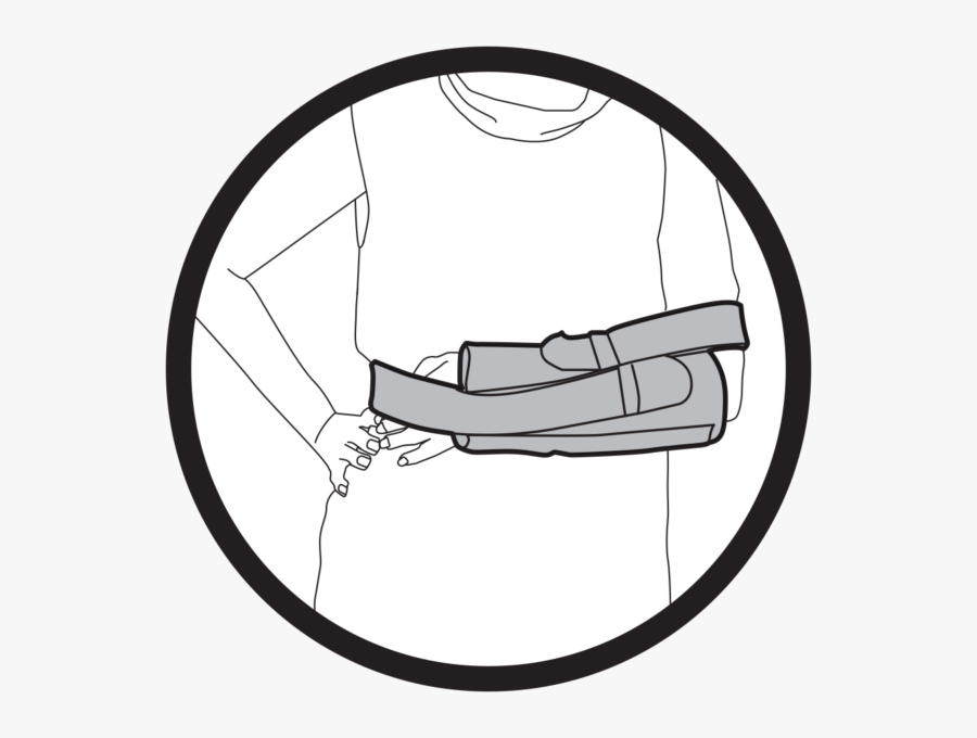 Disposable Arm Brace - Line Art, Transparent Clipart