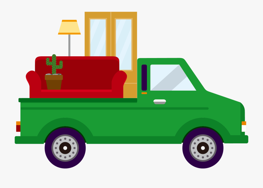 Dibujo De Camioneta De Mudanzas, Transparent Clipart