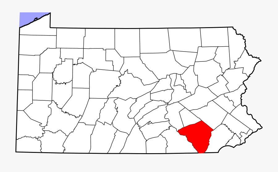 4950px Map Of Pennsylvania Highlighting Lancaster County - Luzerne County Pa, Transparent Clipart