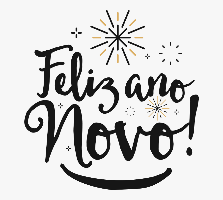 Clip Art Decorao De Ano Novo - Calligraphy, Transparent Clipart
