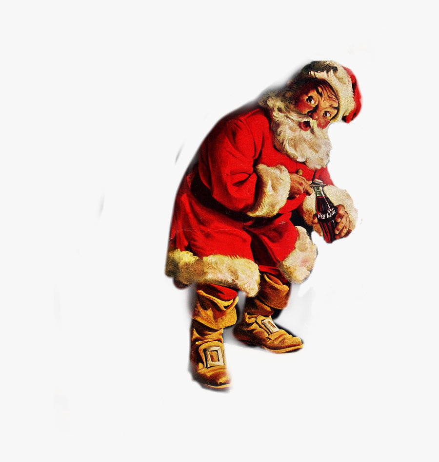 #vintage #retro #santa #santaclause #saintnick #christmas - Coca Cola, Transparent Clipart