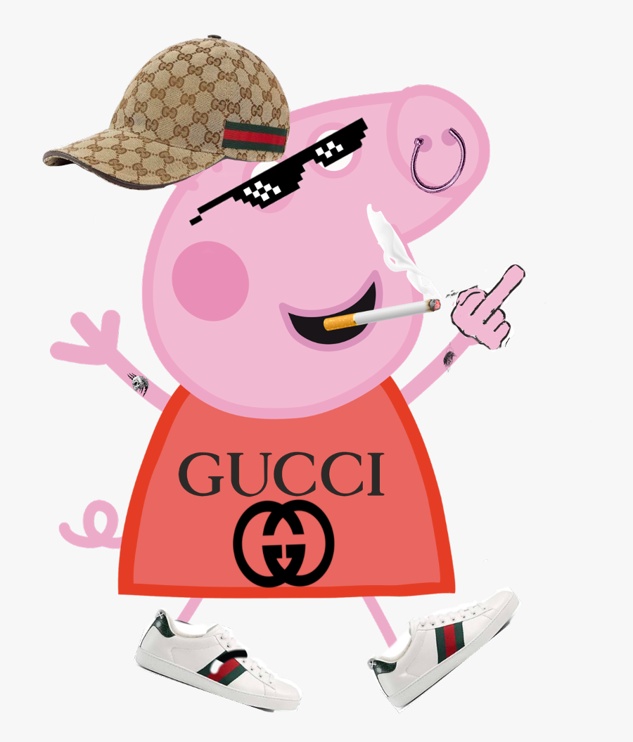 #party Gucci Girl Peper - Peppa Pig Transparent Background, Transparent Clipart
