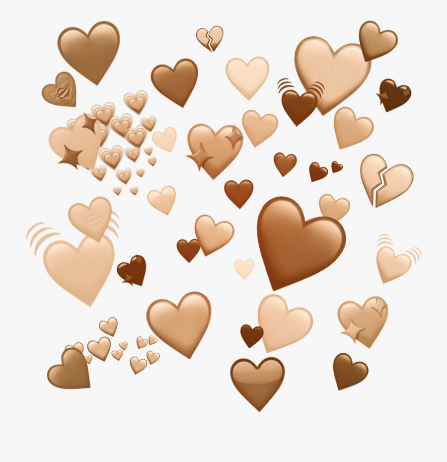 #brown #chocolate #emoji #heart - Heart Emoji Png Brown, Transparent Clipart
