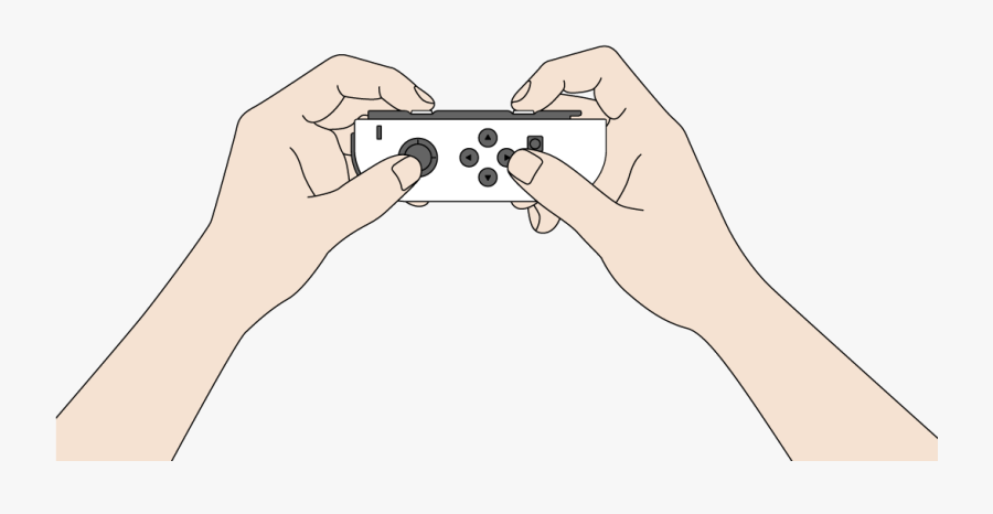 How To Hold The Joy Con Controllers - Can You Play Smash Ultimate With One Joy Con, Transparent Clipart