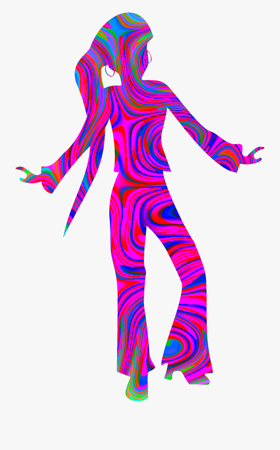 Colourful Disco Dancer Clip Arts - Disco Dancer Clipart Png, Transparent Clipart