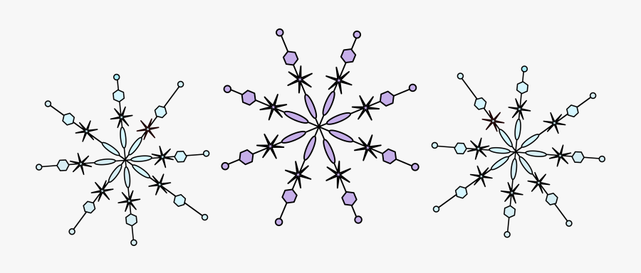 Snowflakes - Illustration, Transparent Clipart