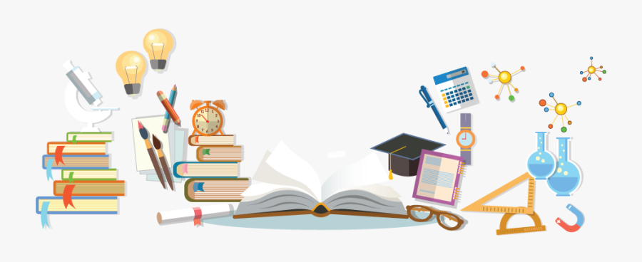 Books, Ruler, Clock, Etc, Transparent Clipart