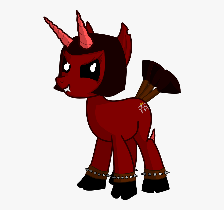 Horse With Devil Horns, Transparent Clipart