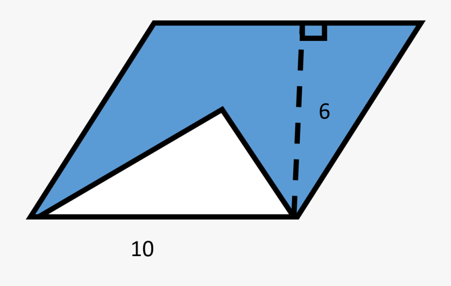 Area Of Shaded Region Parallelogram And Triangle, Transparent Clipart