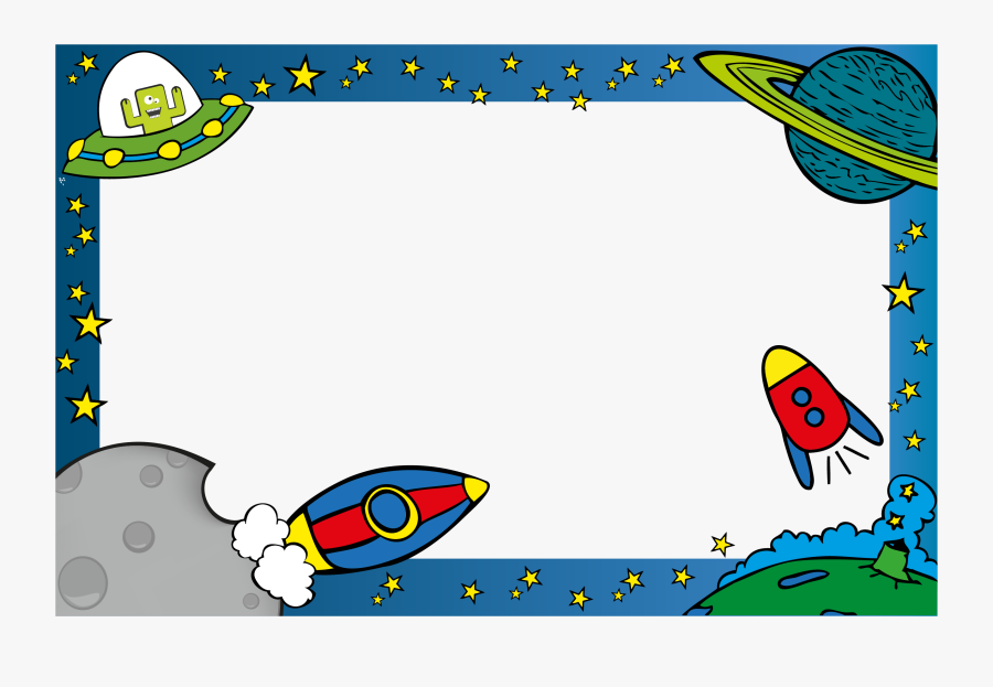 Outer Space Border Clipart, Transparent Clipart