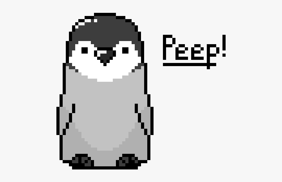 Baby Penguin Pixel Art, Transparent Clipart