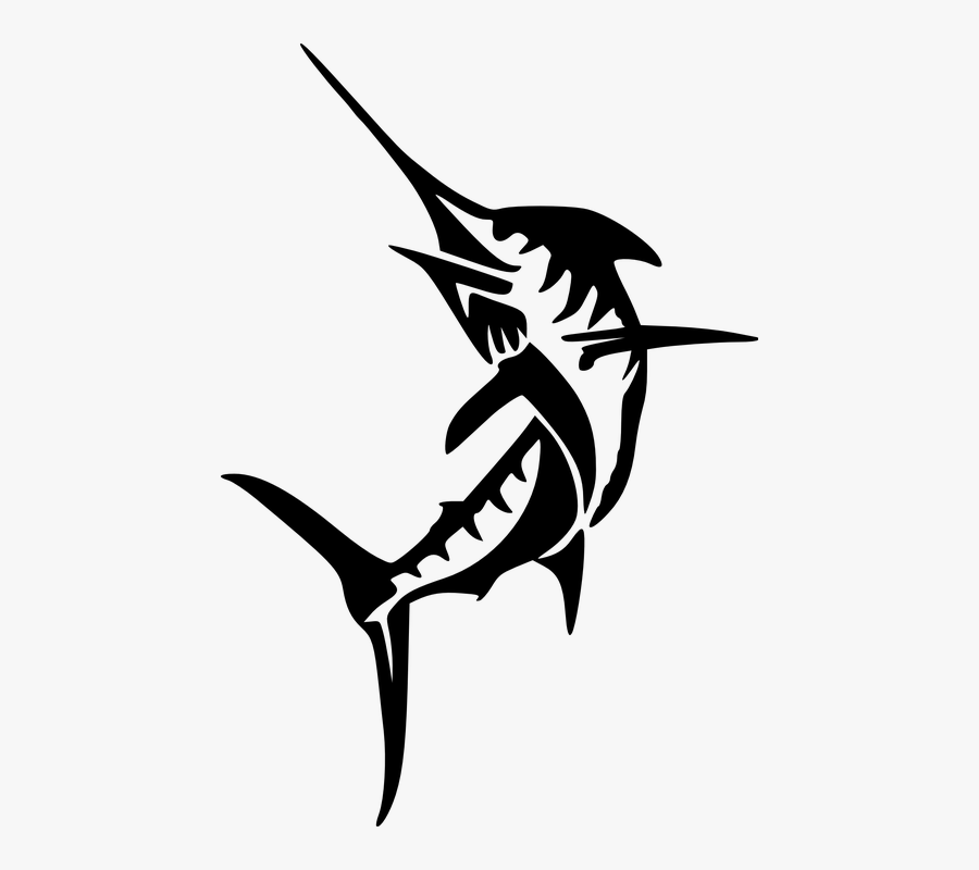 Swordfish, Fish, Marine, Sea, Ocean, Animal, Fishing - Marlin Fish Vector Png, Transparent Clipart