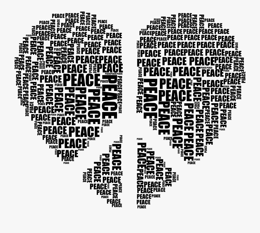 Peace Clipart Word - Peace Heart, Transparent Clipart