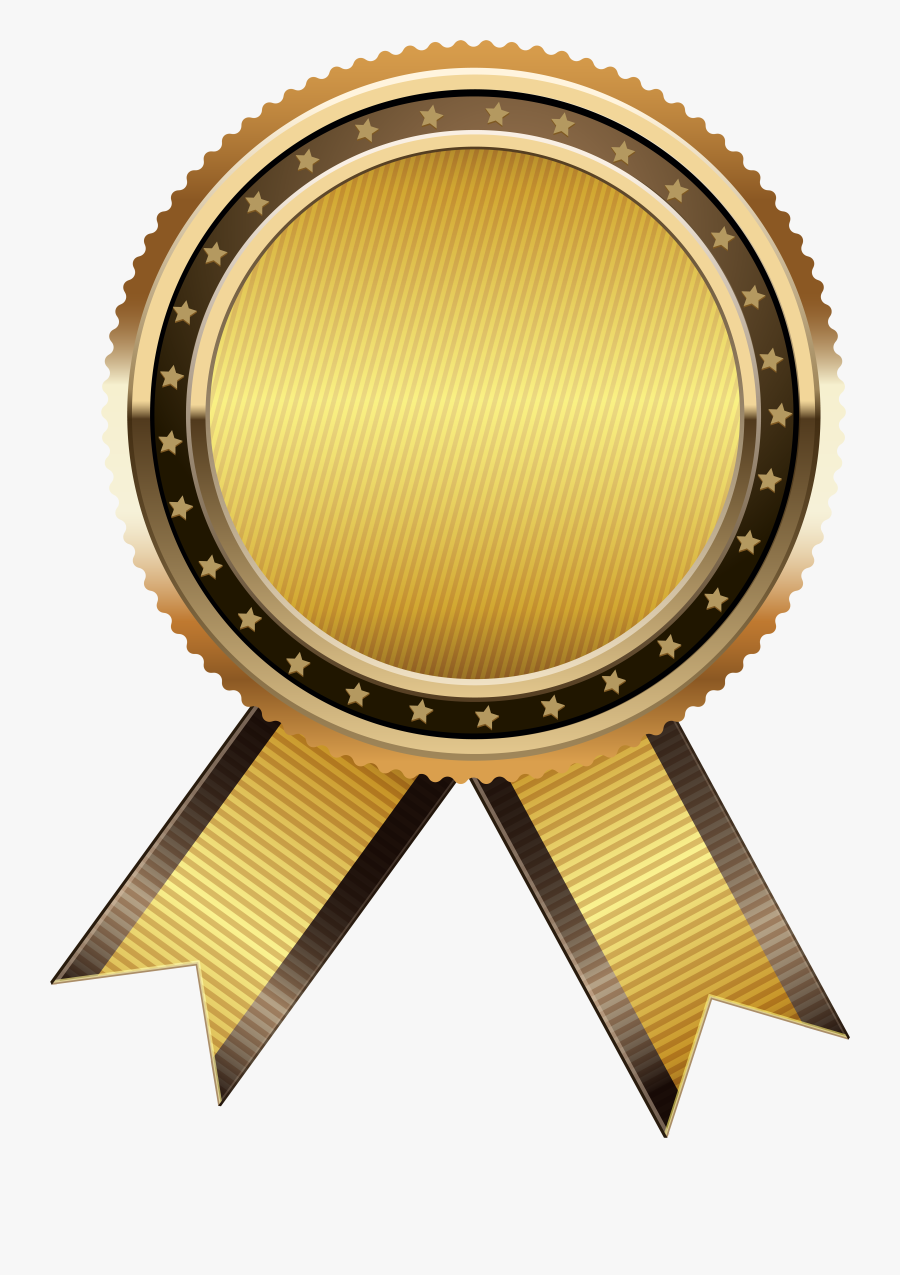 Free Png Clip Art - Ribbon Gold Seal Png, Transparent Clipart