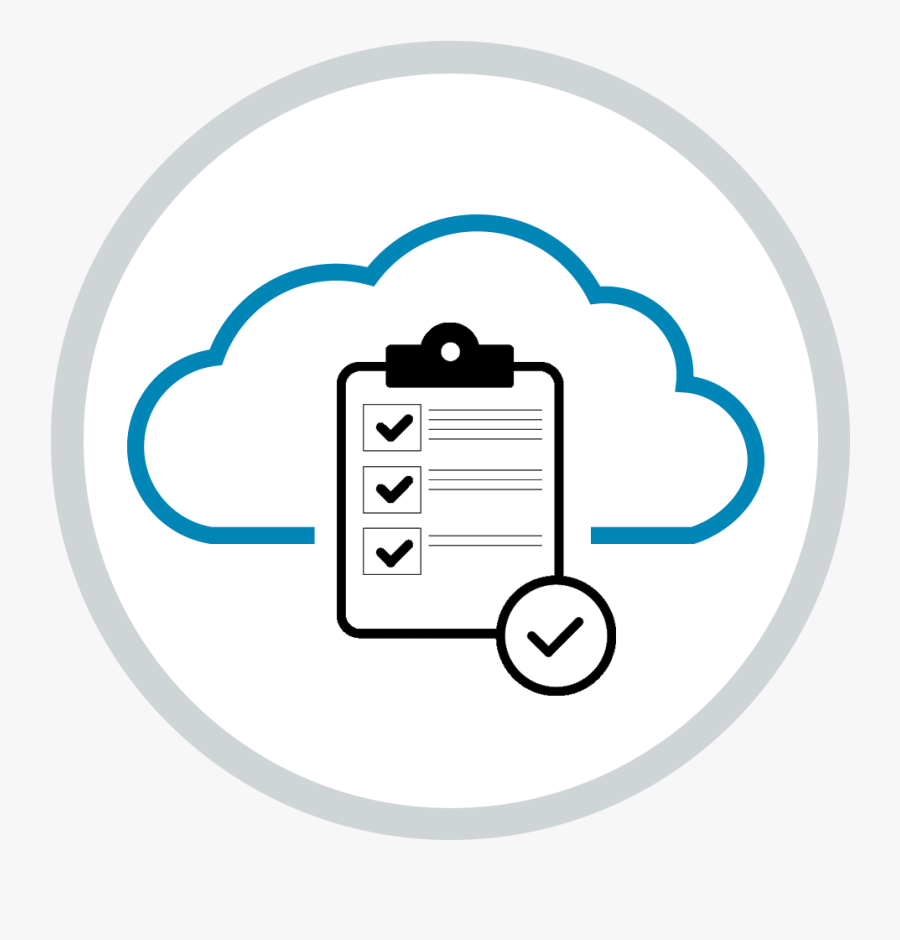 Check Marks In Cloud Icon - Security Migration Png, Transparent Clipart