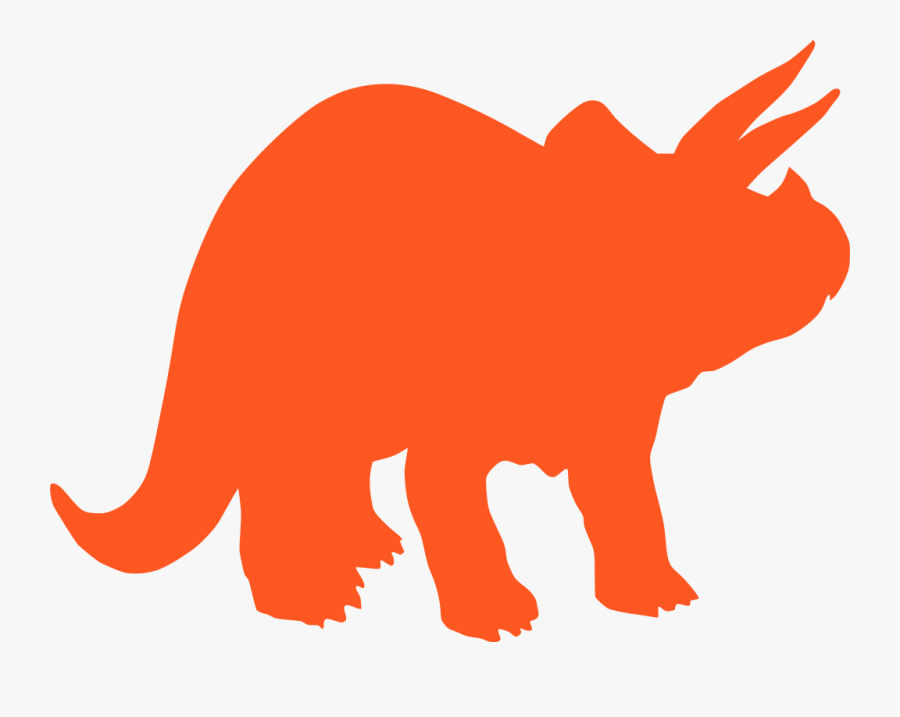 Triceratops Silhouette Clipart , Png Download - Color Dinosaur Silhouette Clipart, Transparent Clipart