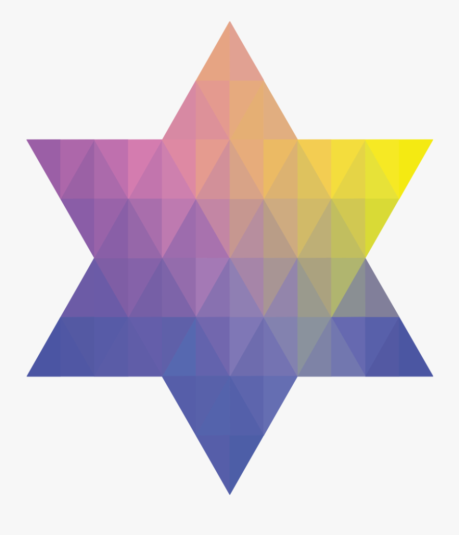 Geometric Jewish Star Of David Ii Clipart , Png Download - Triangle, Transparent Clipart