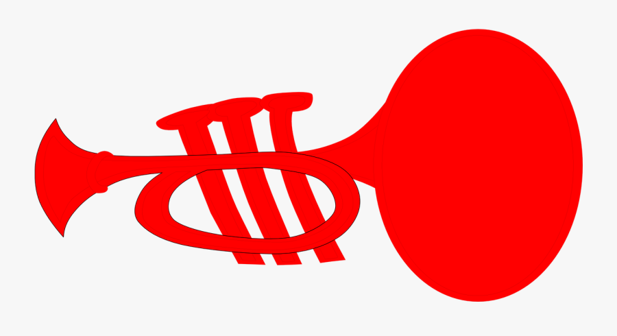 Trumpet Red Musical Instrument Free Photo - Red Trumpet Png, Transparent Clipart