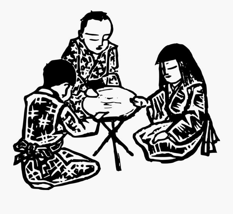 Human Behavior,art,visual Arts - Japanese Around The Table, Transparent Clipart