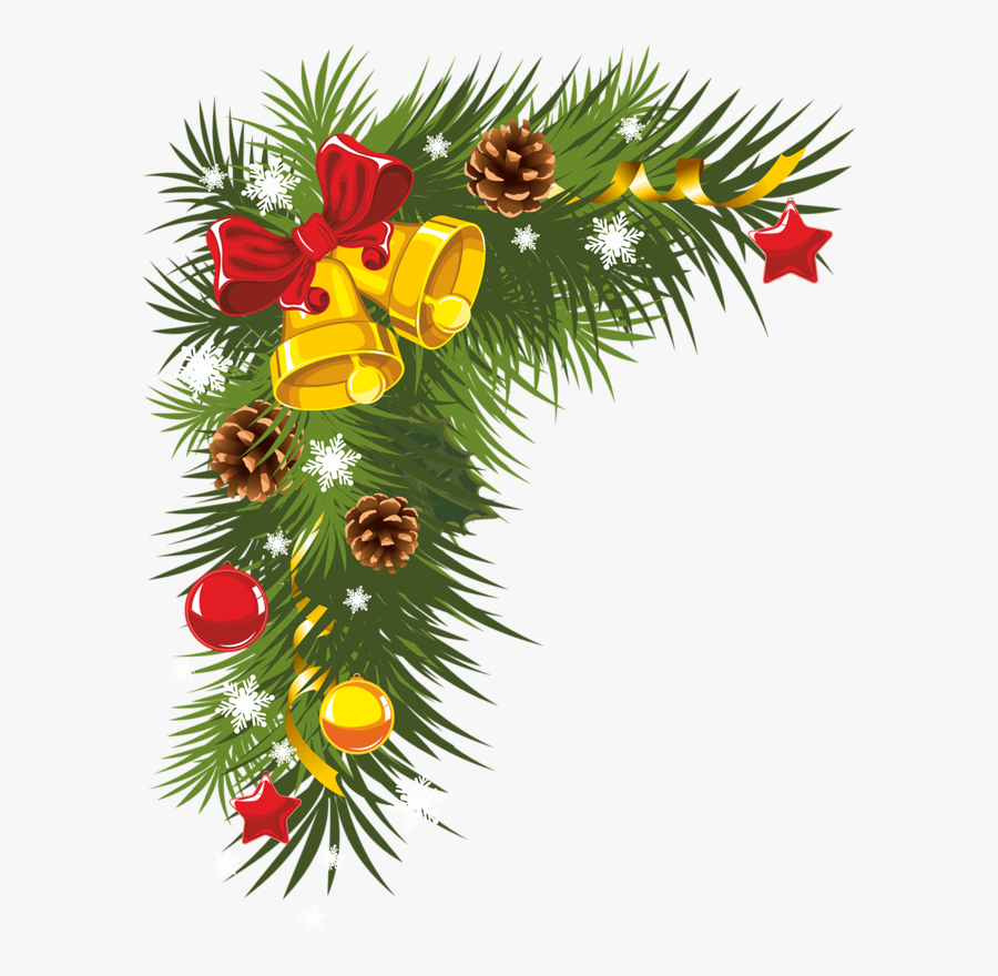 Bordures,tubes Coins,corners Clipart , Png Download - Merry Christmas Corner Png, Transparent Clipart