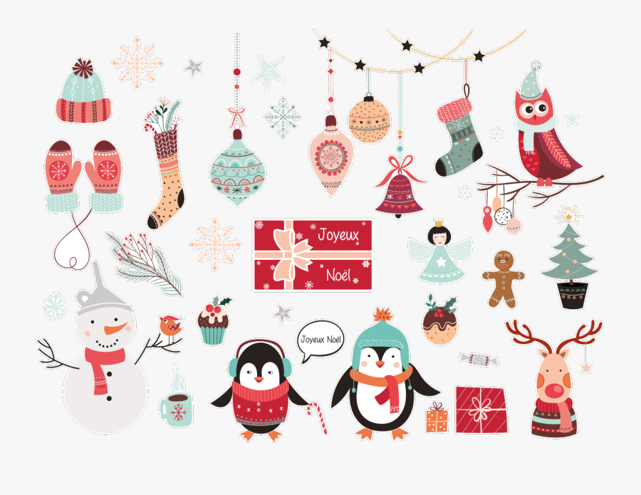 Transparent Frise Noel Clipart - Stickers Noel, Transparent Clipart