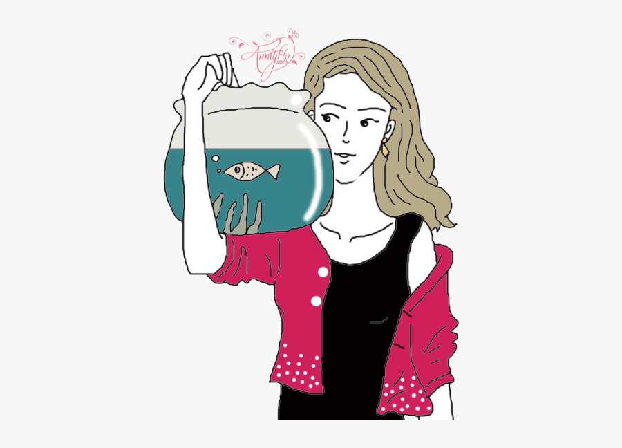 Dreaming About Interpret Now - Person Holding A Fish Tank, Transparent Clipart