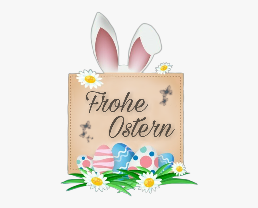 Frohe Ostern Freetoedit - Etiqueta Oval Para Ovo De Pascoa, Transparent Clipart