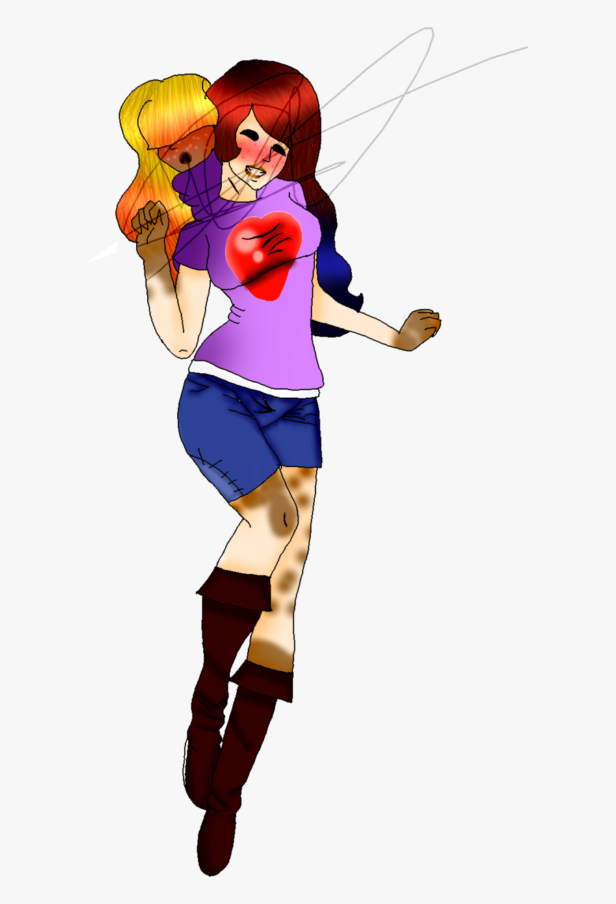 Twins Clipart Friendly Girl - Cartoon, Transparent Clipart