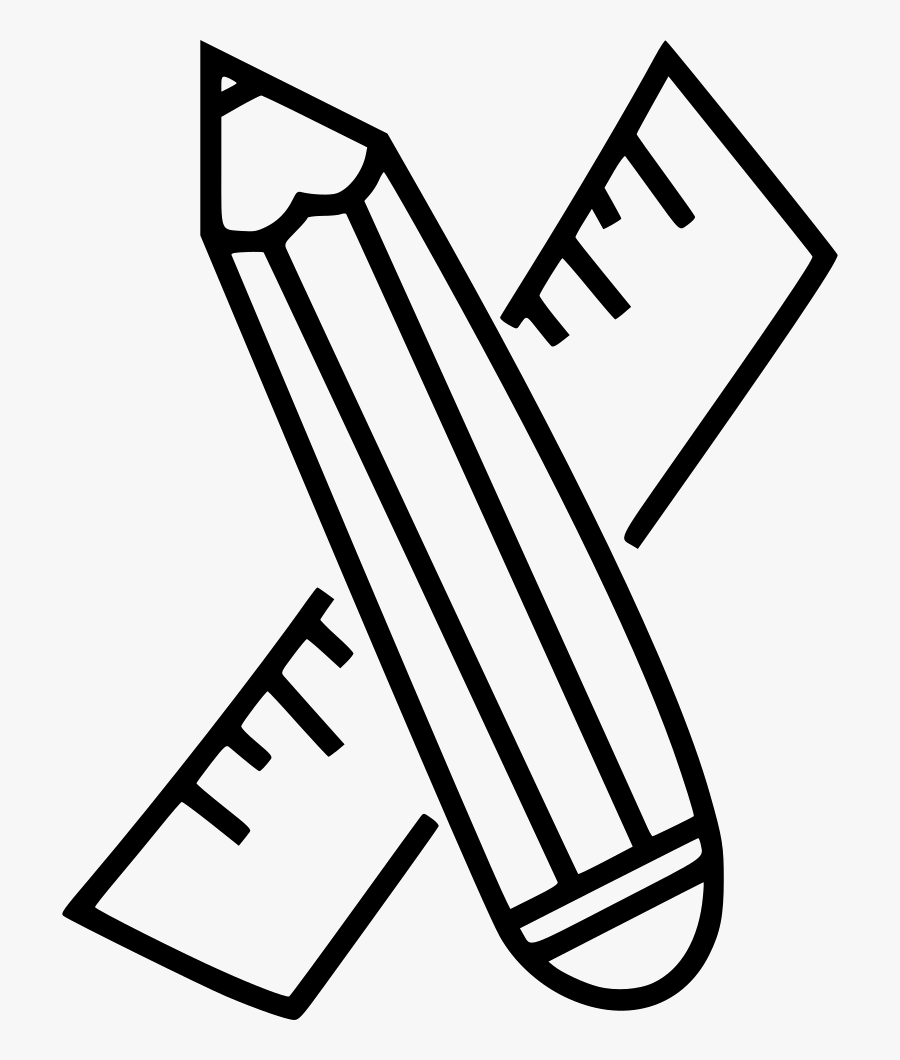 Pencil Rule Design, Transparent Clipart