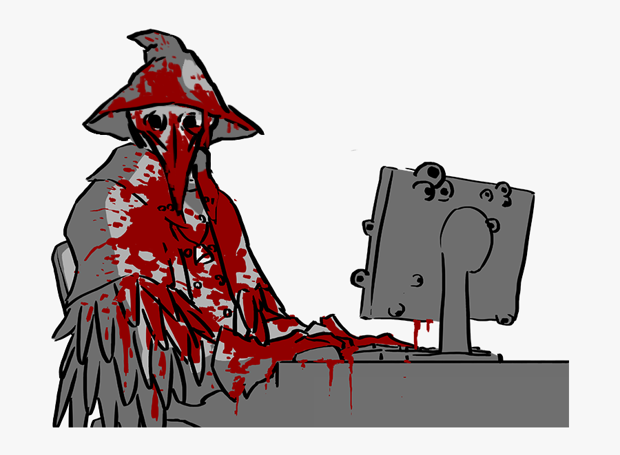Bloodborne Rule - Cute Eileen The Crow, Transparent Clipart