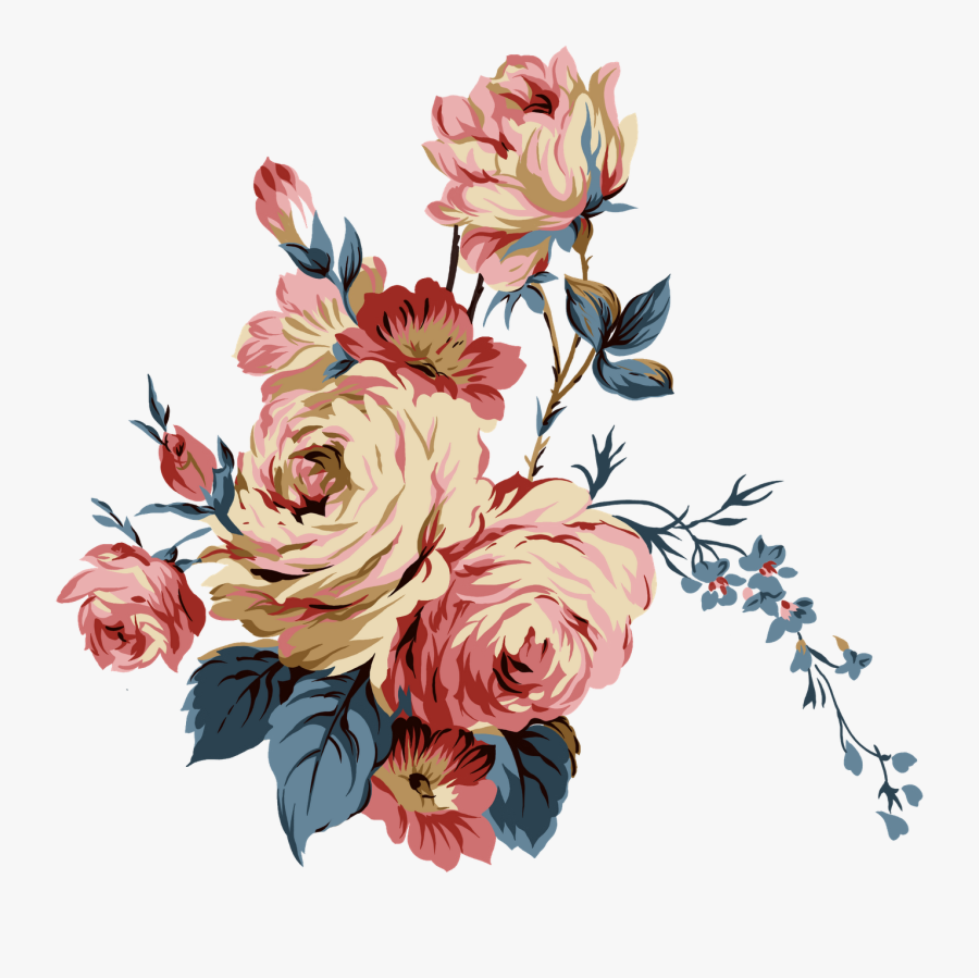 Flowers Vintage Illustration Png, Transparent Clipart