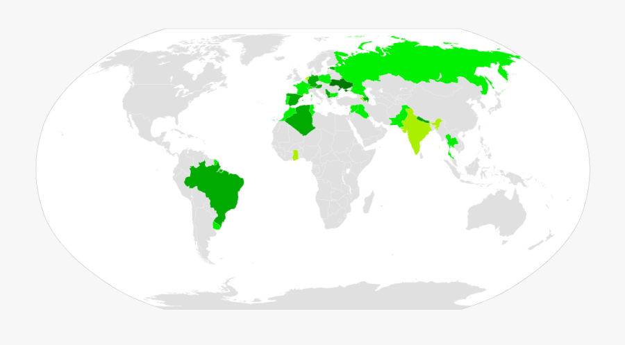 Transparent World Map With Countries Clipart - World Map 2018 Png, Transparent Clipart