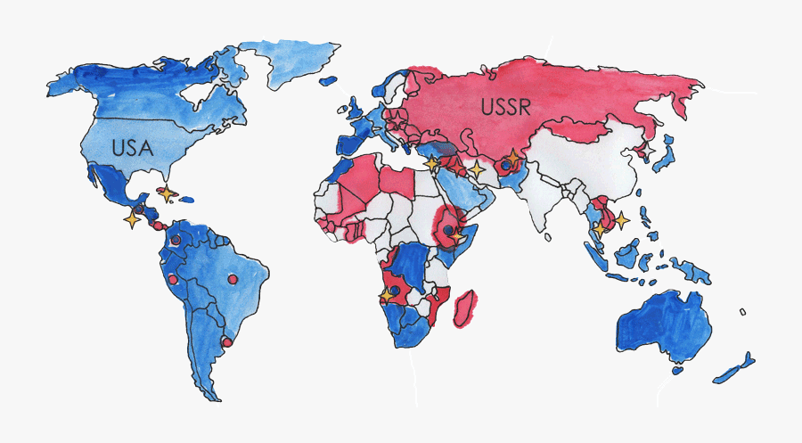 Map Of The Cold War, Transparent Clipart
