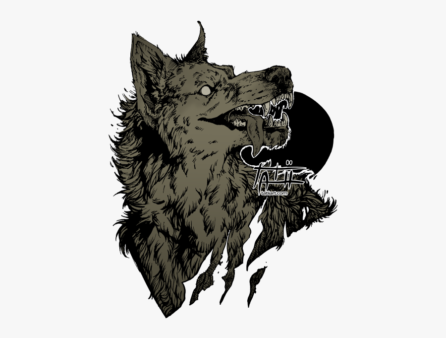 Drawing Werewolf Ink - Werewolf Drawing, Transparent Clipart