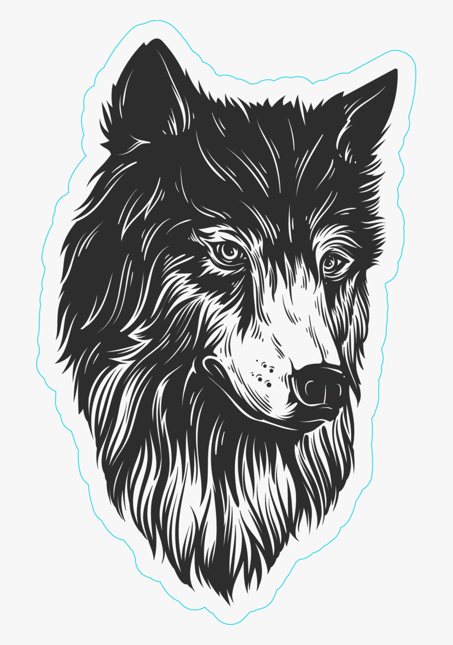 Transparent Wolf Howling Png - Double Exposure Wolf Drawing, Transparent Clipart