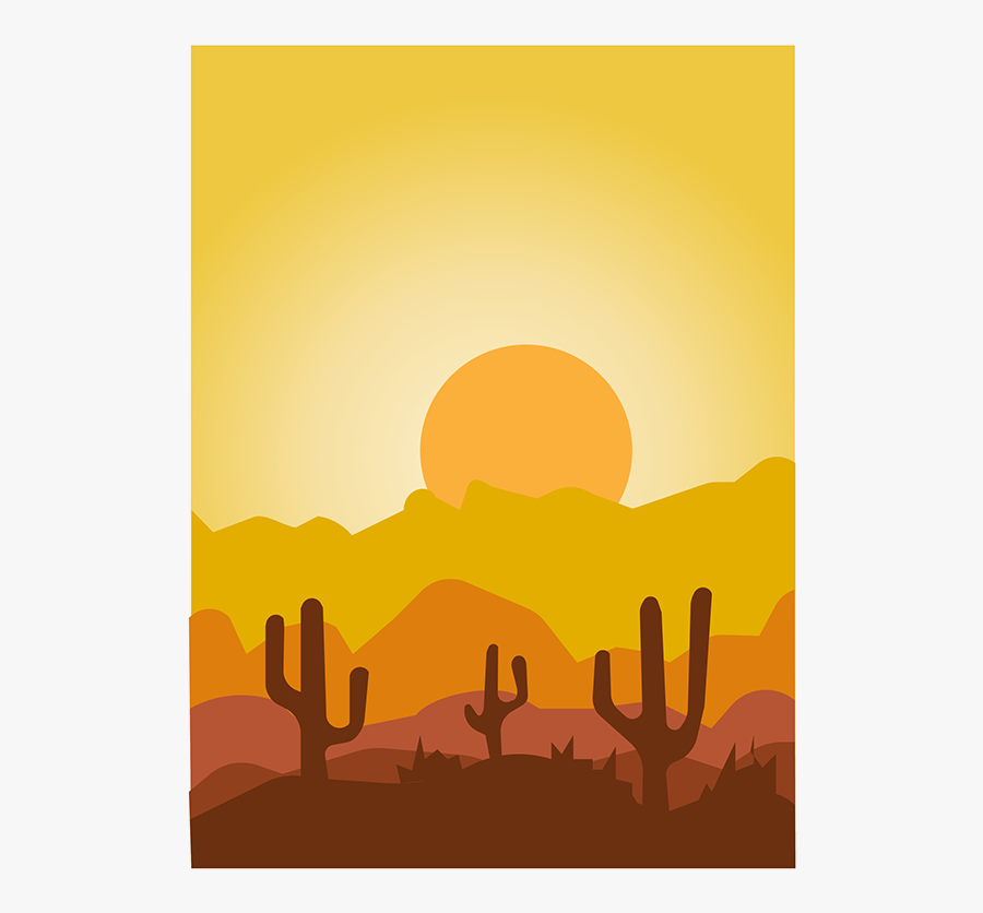 Collection Of Free Sunrise Vector Desert Download On - Silhouette, Transparent Clipart