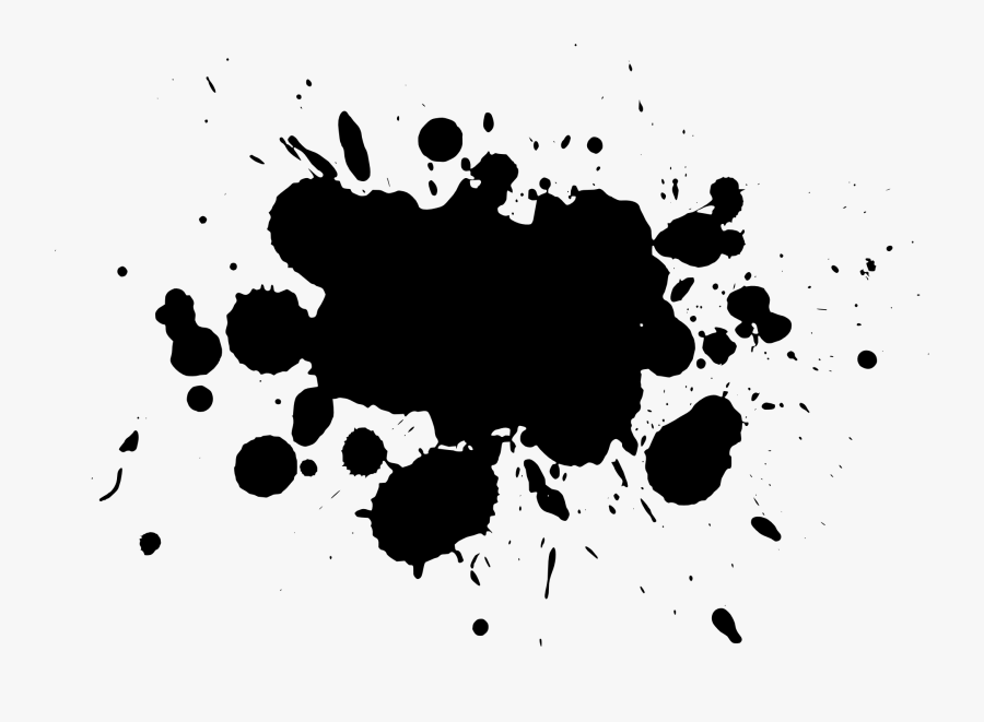 Desktop Wallpaper Black And White - Black And White Splatter, Transparent Clipart