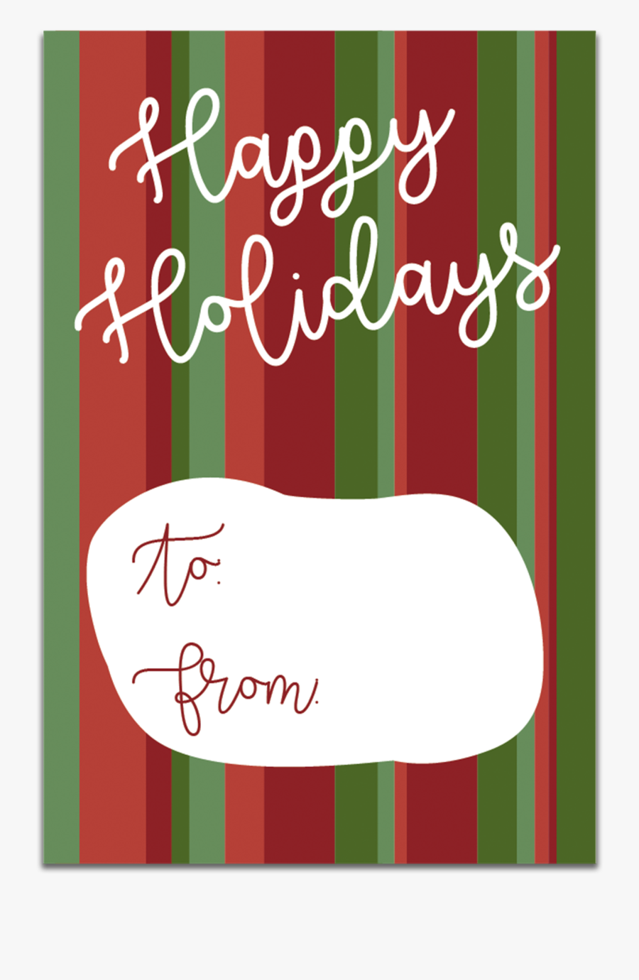 Happy Holidays Gift Tags - Greeting Card, Transparent Clipart