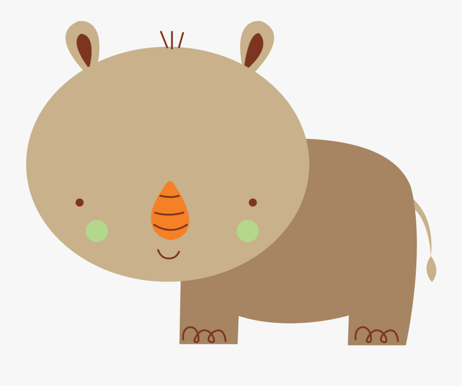 Rhino Clipart Coloring Page, Transparent Clipart