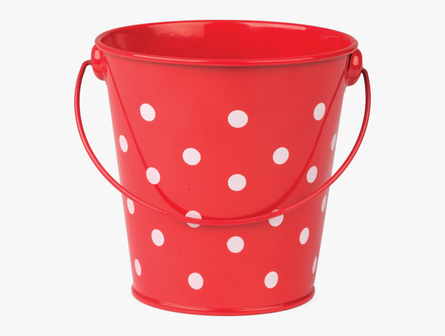 Polka Dot Bucket, Transparent Clipart