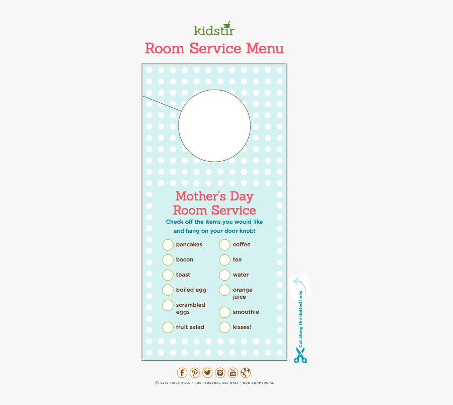 Mothers Day Room Service, Transparent Clipart