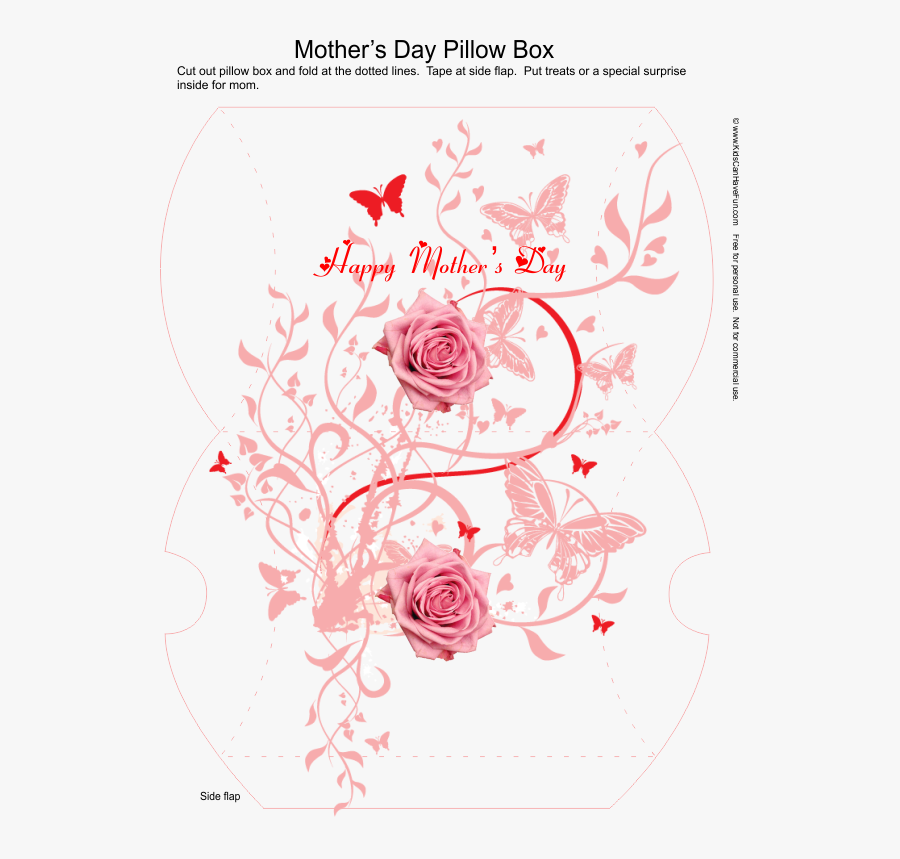 Mom Pillow Box - Hybrid Tea Rose, Transparent Clipart