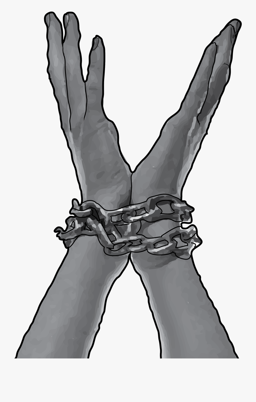 Chains Drawing Hand Holding Hands In Chains Transparent , Free