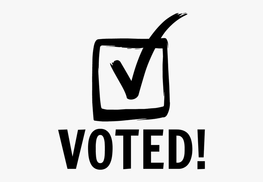 Voted Black And White, Transparent Clipart