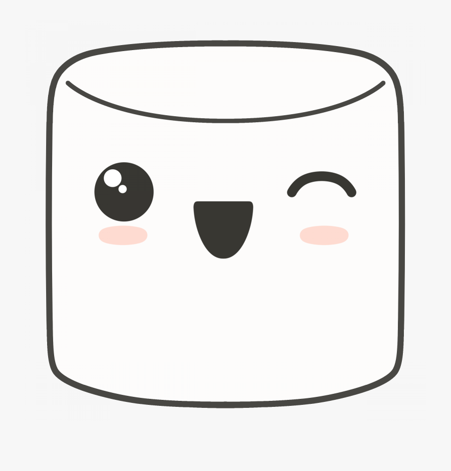 Winking Marshmallow , Transparent Cartoons, Transparent Clipart